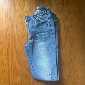 Blue Studded Women's Jeans